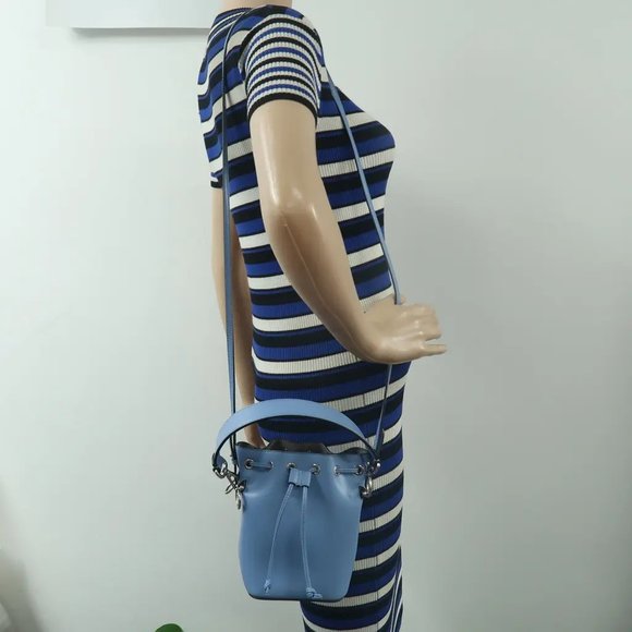 FENDI Mon Tresor Blue Leather Satchel 882-022625 - Picture 11 of 11